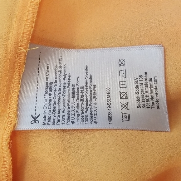 💕SCOTCH & SODA💕 Dotted Lace Ruffled Pom-Pom Dress ~ Yellow Medium NWOT - Picture 14 of 14